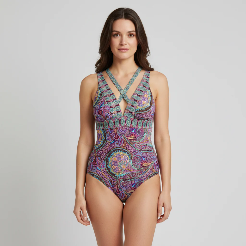 Maillot 1 pièce RougeGorge Violet