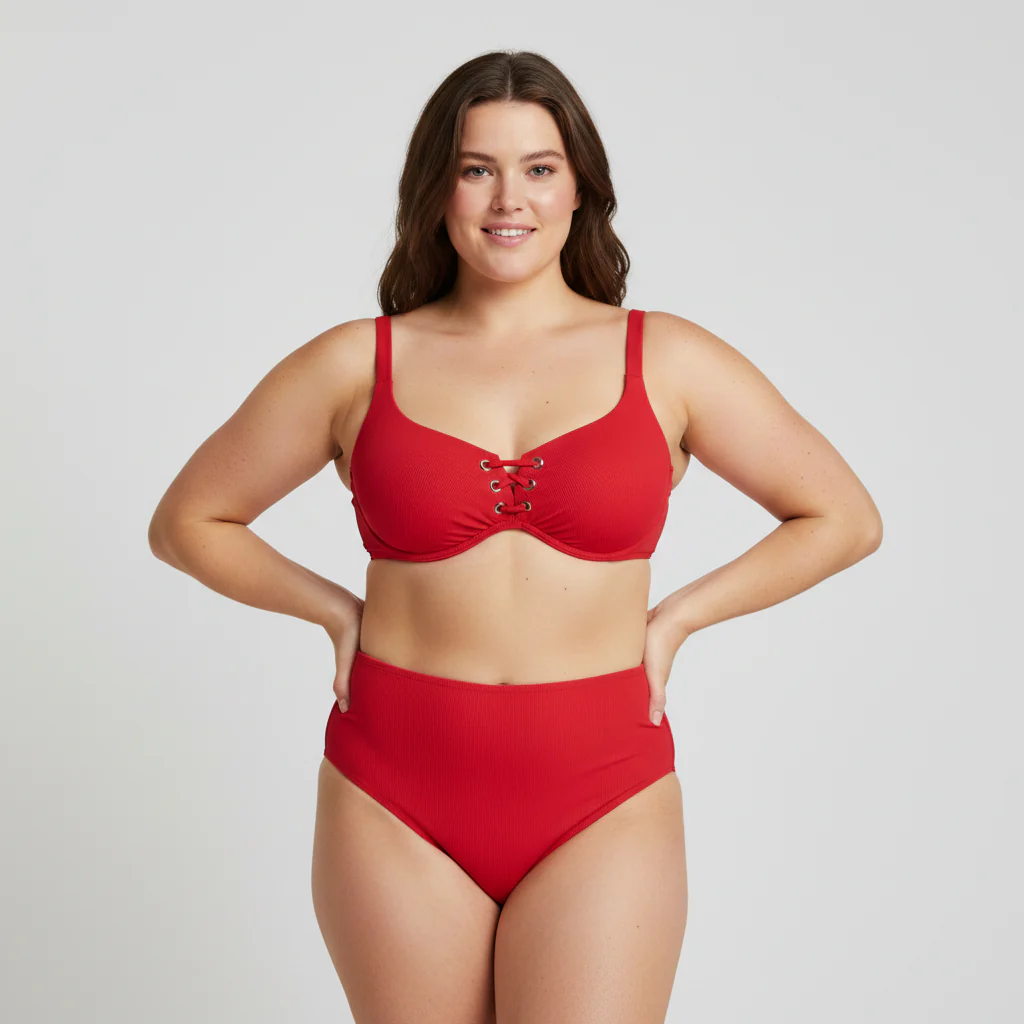 Haut de maillot Janine Robin Rouge