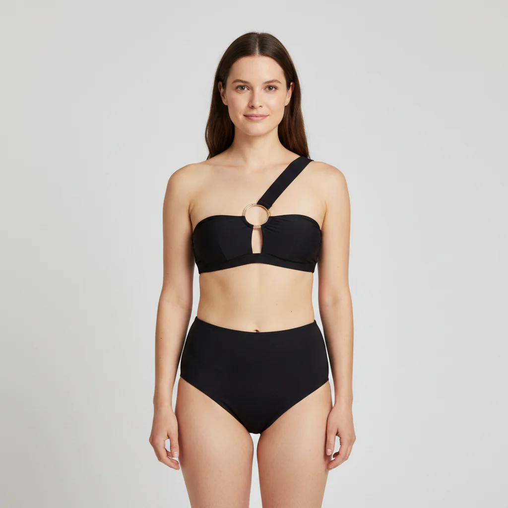 Haut de maillot Rose Noir