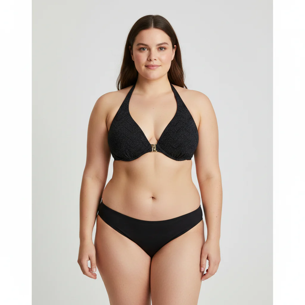 Haut de maillot Rose Noir