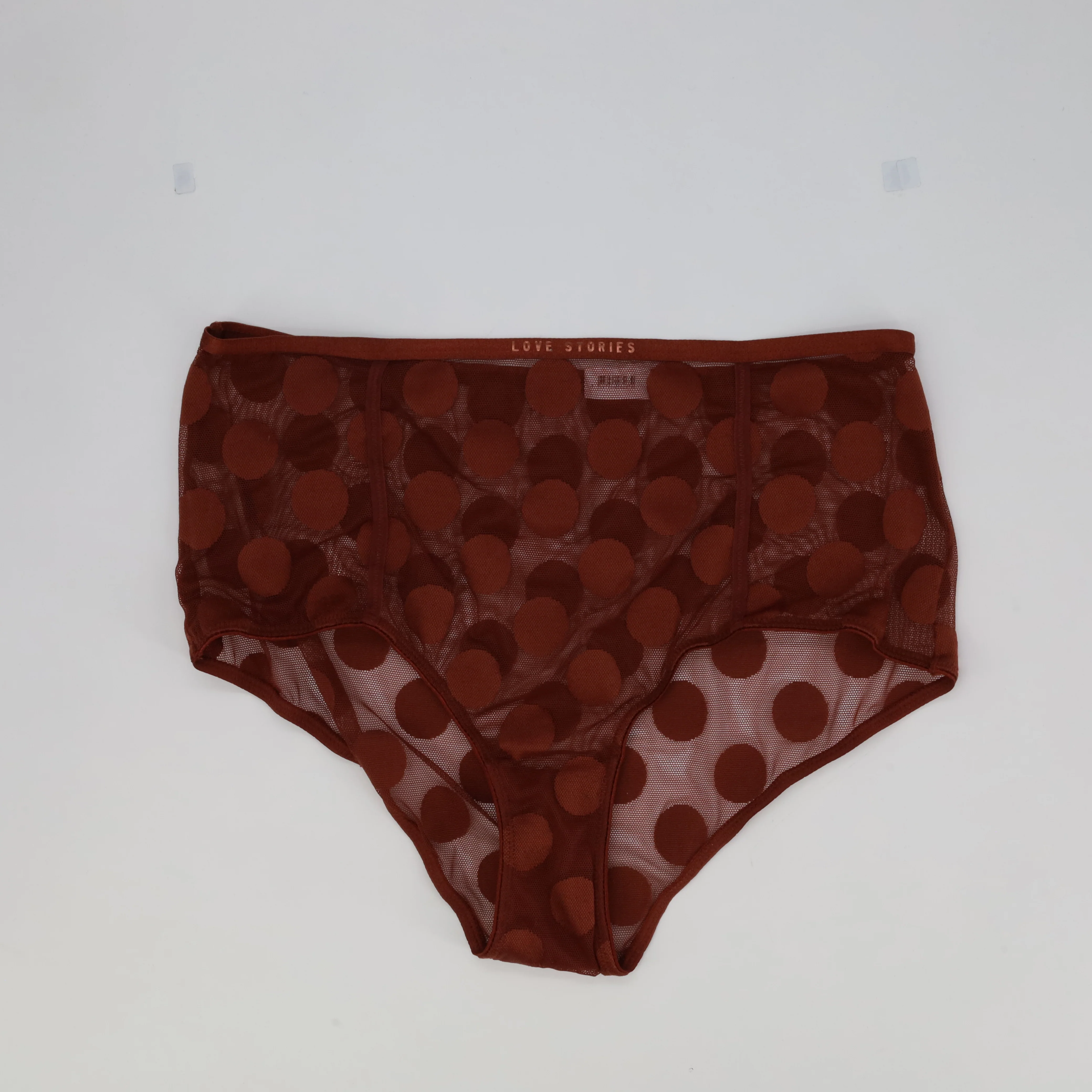 Culotte taille haute Love stories Marron