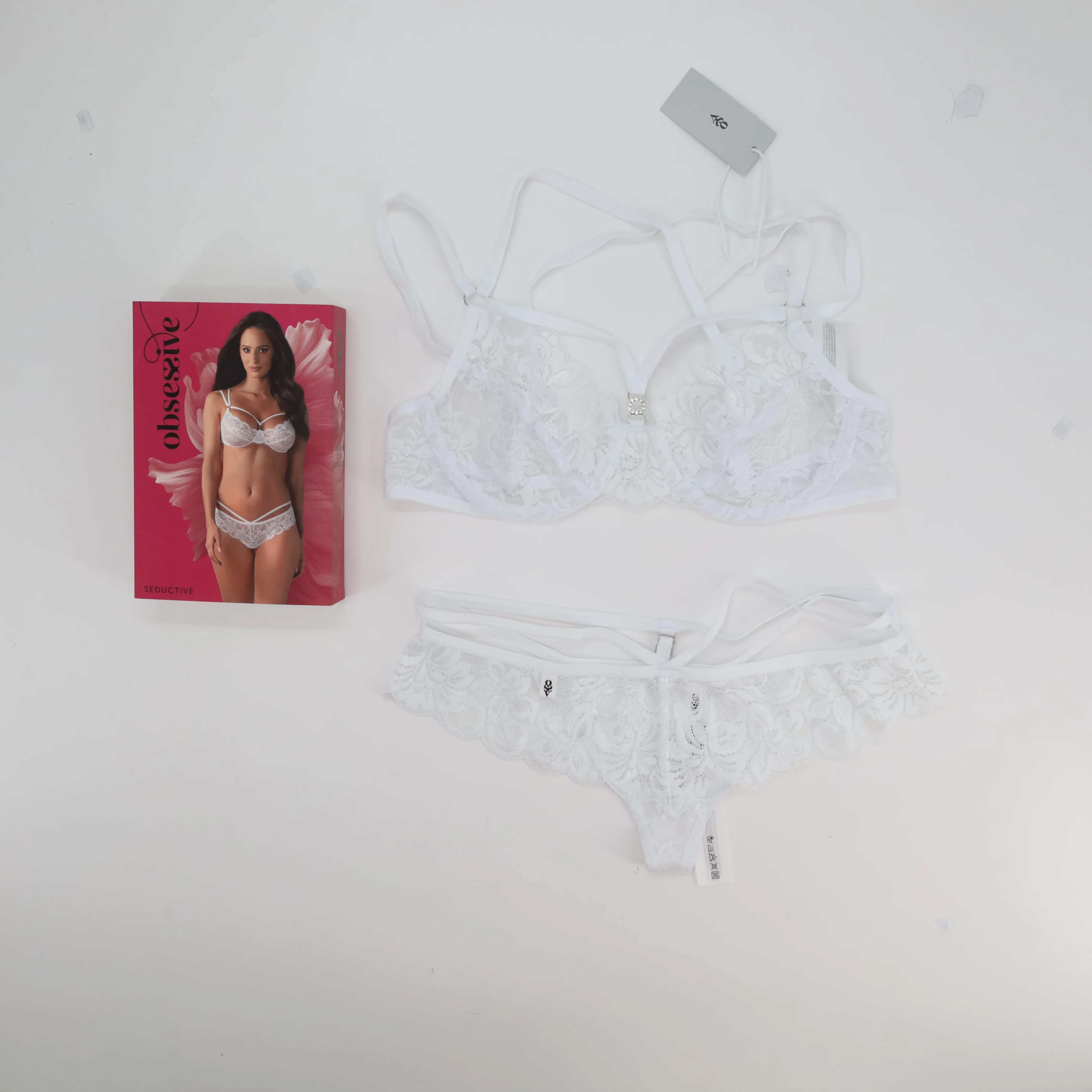 Ensemble de lingerie sexy Obsessive Blanc